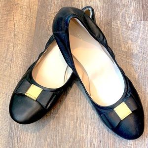Cole Haan Black Leather Ballet Flats
